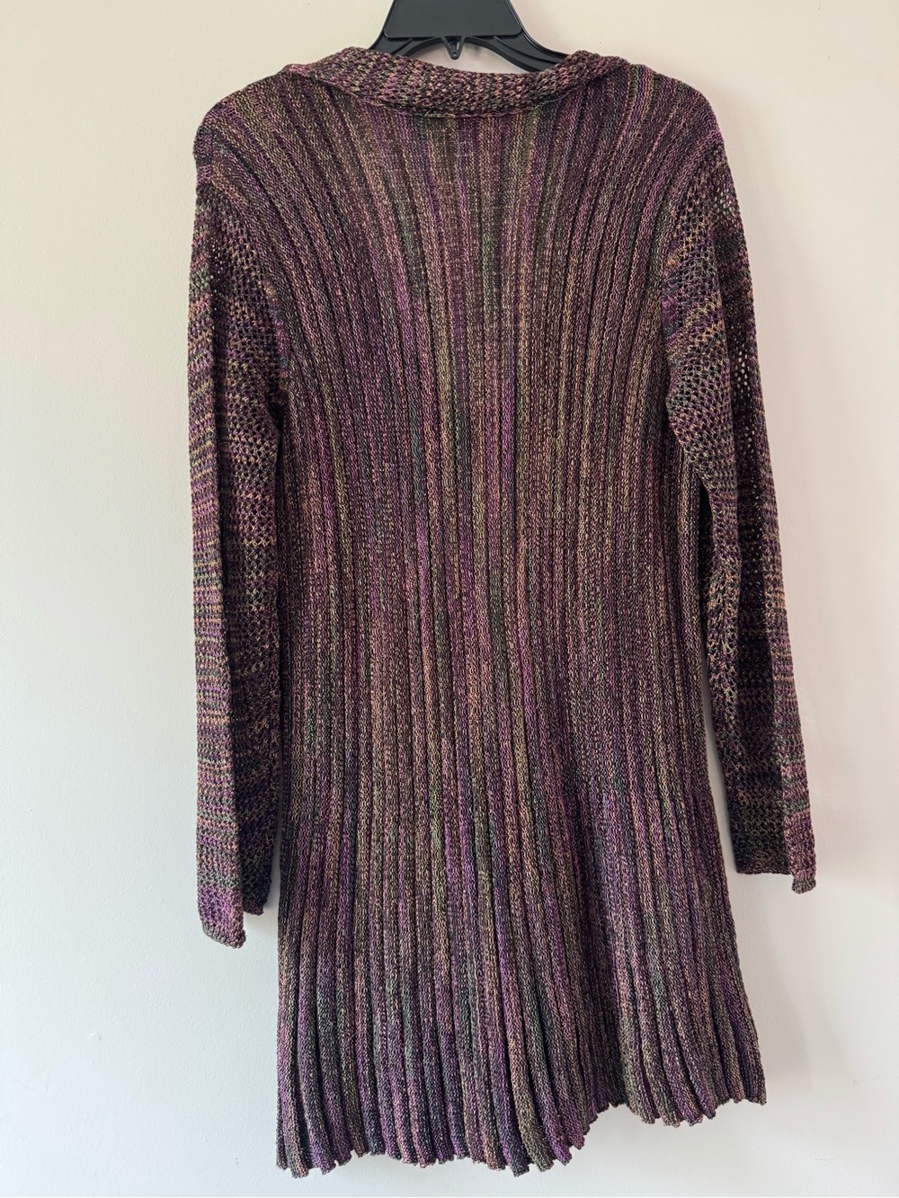 Krazy Kat Long Ribbed‎ Single-Button Cardigan -  Multicolor - Picture 2 of 9